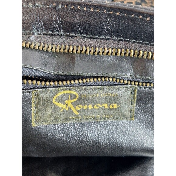 RONORA Vtg Suede Genuine Leather Y2K Shoulder Bag Handbag Purse Made In Italy - Picture 5 of 15